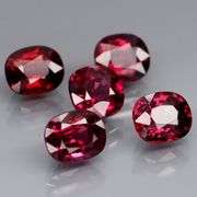 5.80ct premium cherry red Rhodolite Garnet set