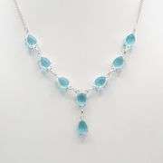 Breathtaking 54.5 Ct Swiss Blue Topaz Necklace