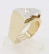 Contemporary Two-Tone Diamond Ring