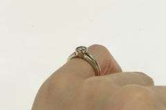 18K White Gold 0.52 Ct Round Diamond Classic Engagement Ring