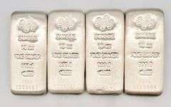GROUP LOT OF 4x PAMP SUISSE 10 OZ FINE .999 SILVER BARS- 40.00 OZ TOTAL!