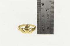 9K Yellow Gold Claddagh Vintage Classic Celtic Loyalty Ring