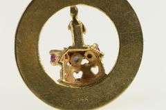 14K Yellow Gold 1960's Happy Birthday Cake Vintage Charm/Pendant