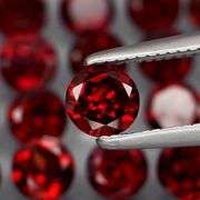 Premium 9.40ct solitaire cut cherry red Garnet set