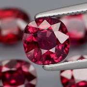 5.80ct premium cherry red Rhodolite Garnet set