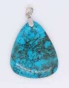 Vintage 925 Sterling Silver Turquoise Pendant