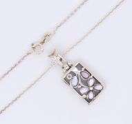 925 Sterling Silver Floral Pendant on Chain Necklace