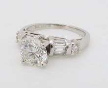 Classic 1.28CTW Diamond Engagement Ring in White Gold