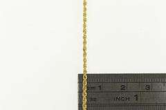 14K Yellow Gold 1.6mm Rope Rolling Link Fancy Twist Chain Necklace