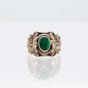 Beautiful 2.5 Ct Natural Malachite Solid Sterling Silver Ring