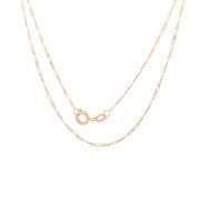 14K Yellow Gold 1.3mm Figaro Link Vintage Fancy Chain Necklace