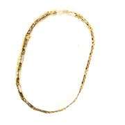 14K Yellow Gold 5.0mm Art Deco Filigree Square Box Link Bracelet