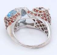 925 Sterling Silver Blue Topaz Ring