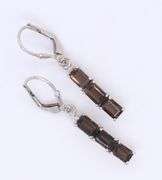 Sterling Silver Drop Smoky Quartz Earrings