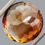 Premium 6.31ct calico colored Imperial Topaz solitaire