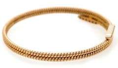0.17ctw Diamond Spiral Crossover Bangle Bracelet in 18K