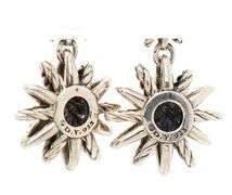 David Yurman Diamond Starburst Double Drop Earrings in Sterling