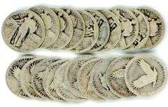 20 Dateless Standing Liberty Quarters
