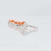Stunning Natural Pair Fire Opal Earrings 12.5 Cttw