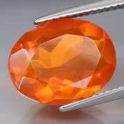 Rich mandarin orange 3.93ct Mexican Fire Opal
