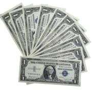 10 Consecutive CH CU 1957 B $1 Silver Certificates