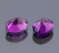 Glittering 3.56ct violet Amethyst pair
