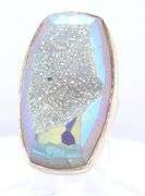 Vintage 925 Sterling Silver Druzy Ring