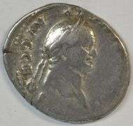 Very Scarce Vespasian Roman Silver Denarius, 69-79 AD