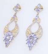 925 Sterling Silver Cubic Zirconia Dangle Earrings