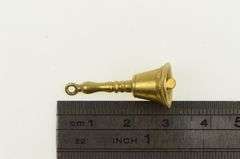 14K Yellow Gold 3D Articulated Hand Bell Vintage Charm/Pendant