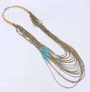 Lot of 2 Vintage 925 Sterling Silver Multi Strand Necklaces