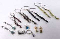Group Lot of Sterling Silver Earrings
