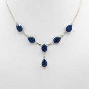 Beautiful Dark Blue Sapphire 4 Piece Jewelry Set
