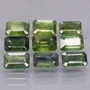 Heated only! 6.51ct emerald cut Sapphire set