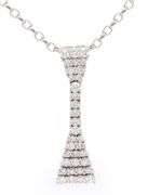 0.85ctw Diamond Abstract Hour Glass Pendant Necklace in 18K