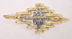 Enchanting Diamond Pin and Pendant In 14K Yellow Gold