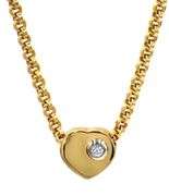 Chopard 0.25ct Diamond Les Chaines Bezel Set Heart Pendant Necklace in 18K W/Box
