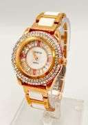 GROUP LOT OF 2x MATCHING CERAMIC & GEMSTONE WATCHES