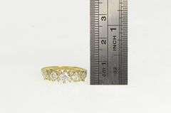 14K Yellow Gold Princess Classic CZ Vintage Statement Band Ring