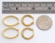 2 Pairs Small 14k Hoop Earrings
