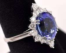 Lavish Tanzanite and Diamond Ring in Platinum