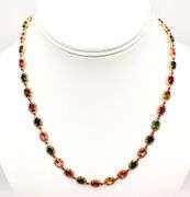 STUNNING TOURMALINE AND DIAMOND NECKLACE