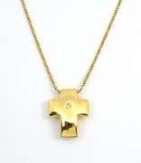 Stylish 18k Cross on Necklace