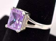Purple Gem Ring In Sterling Silver