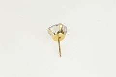 14K Yellow Gold 8.1mm Round Solitaire Classic Single Stud Earring