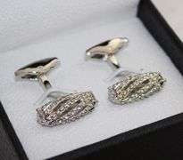 Handsome Pair Jeweled Style Cufflinks By Carelli