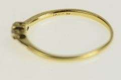 10K Yellow Gold Wavy Diamond Classic Wedding Band Ring