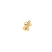 14K Yellow Gold 3D Dog With Collar Tag Charm Pet Puppy Charm/Pendant