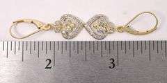 Amazing Diamond Dangle Earrings In 14K Yellow Gold