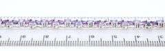 Charming White Gold Amethyst and Tanzanite Tennis Bracelet